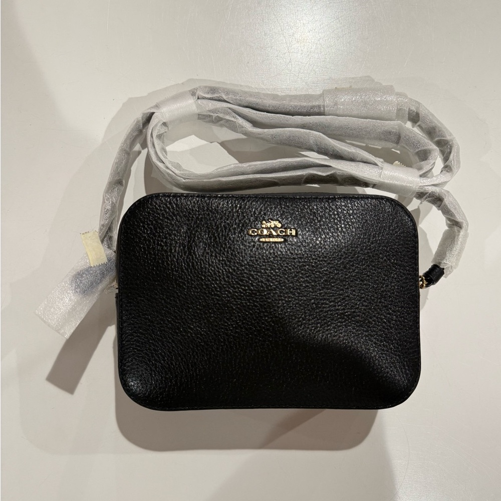 Coach Pebbled Black Crossbody Bag